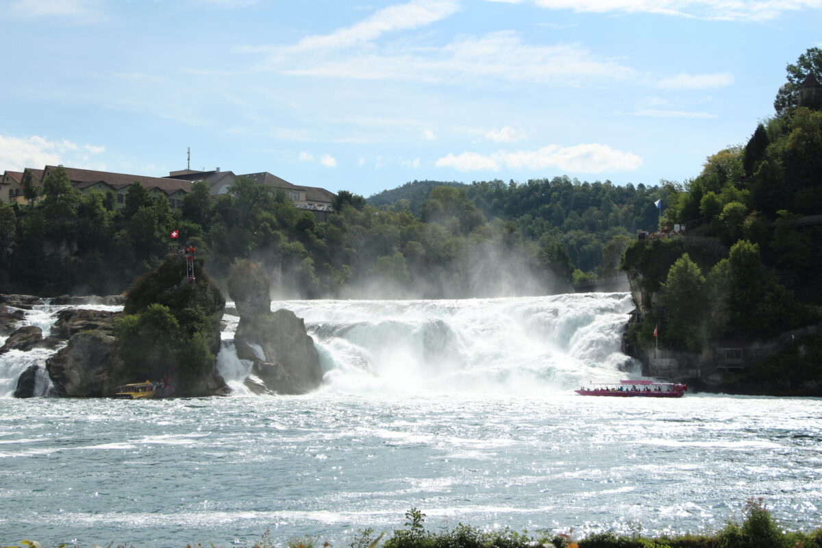 Rhine falls boat ride in Switzerland 