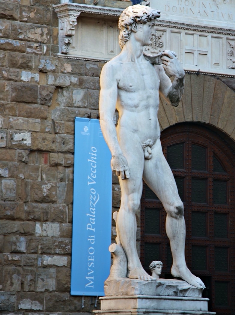 picture of Michelangelo's David in Florence