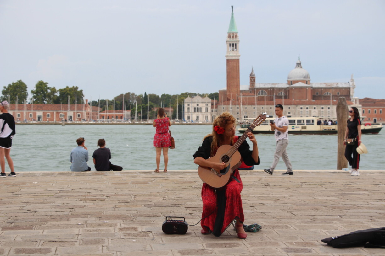 an artist performing in Venice tour