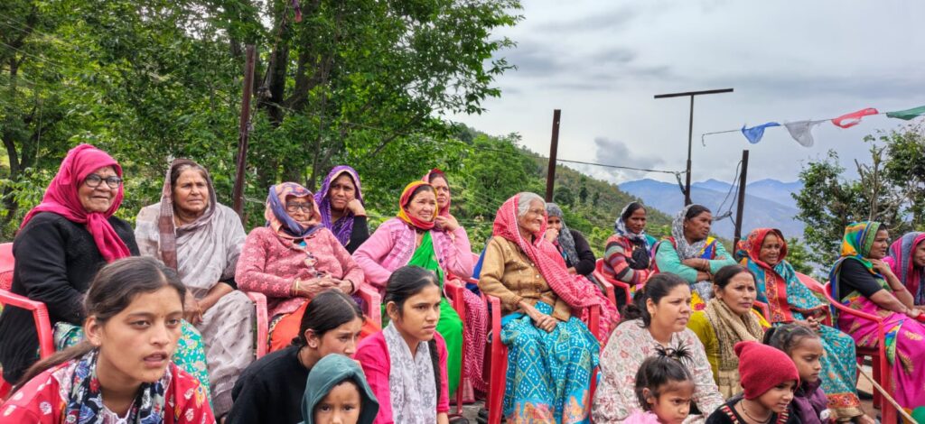 Old people at Library Village Maniguh Uttarakhand